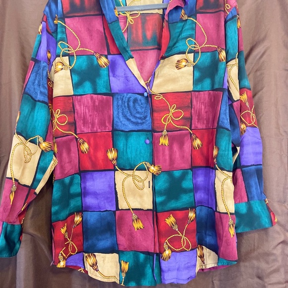 Vintage antique style blouse, curtain like resemblance - Picture 2 of 2